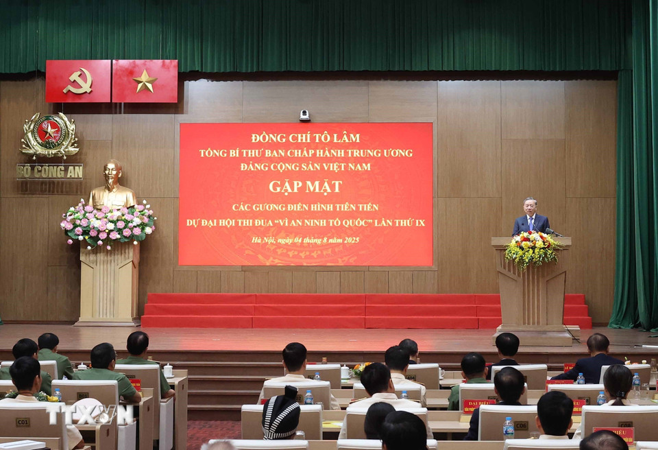 Tổng Bí thư Tô Lâm phát biểu. (Ảnh: Thống Nhất/TTXVN)