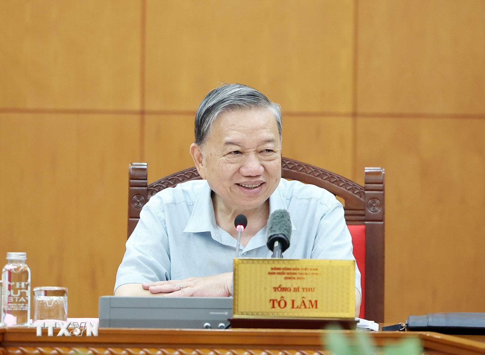 Tổng Bí thư Tô Lâm phát biểu. (Ảnh: Thống Nhất/TTXVN)