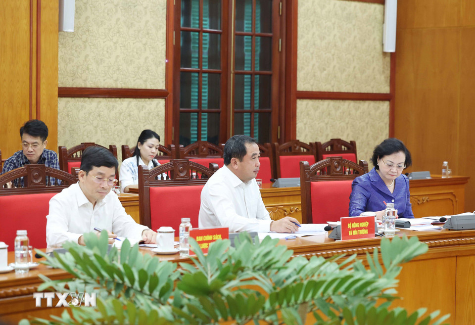 Các đại biểu tham dự buổi làm việc. (Ảnh: Thống Nhất/TTXVN)