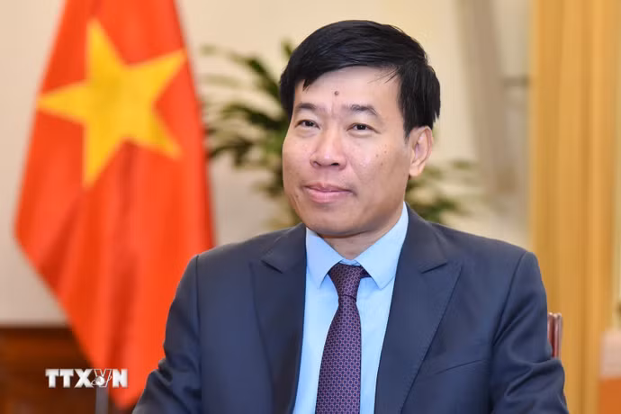 Thứ trưởng Bộ Ngoại giao Nguyễn Mạnh Cường. (Ảnh: TTXVN phát)