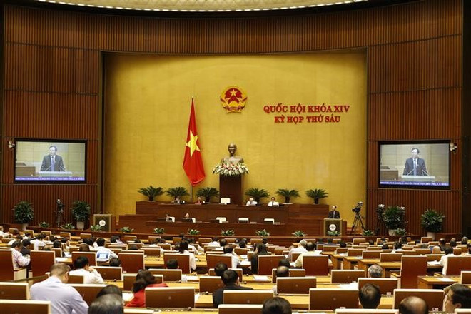 Toàn cảnh Quốc hội. (Ảnh: Doãn Tấn/TTXVN) Hôm nay Quốc hội biểu quyết Nghị quyết về kế hoạch phát triển 2019 ảnh 1
