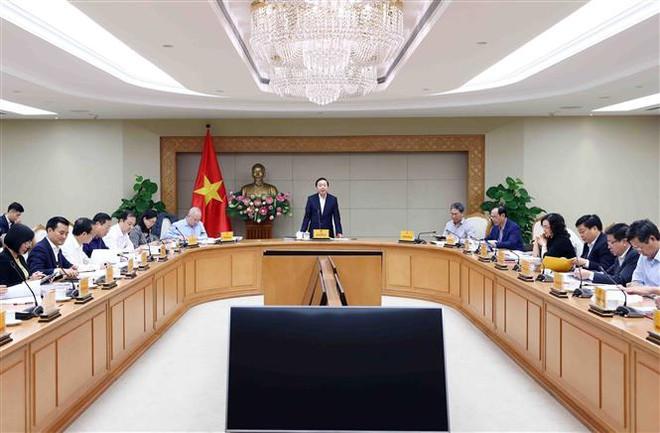 Quang cảnh cuộc họp. (Ảnh: Phạm Kiên/TTXVN) Phát triển kết cấu hạ tầng đồng bộ, tích hợp hiện đại, đi trước 1 bước ảnh 2