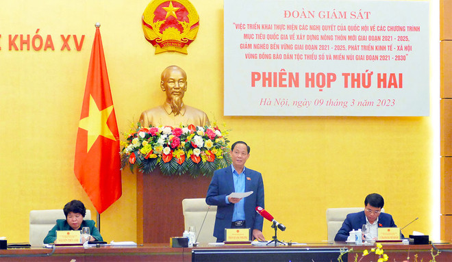 Đoàn giám sát của Quốc hội họp về 3 Chương trình mục tiêu quốc gia ảnh 1