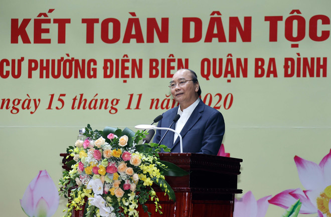 Thủ tướng dự Ngày hội Đại đoàn kết toàn dân tộc phường Điện Biên ảnh 1