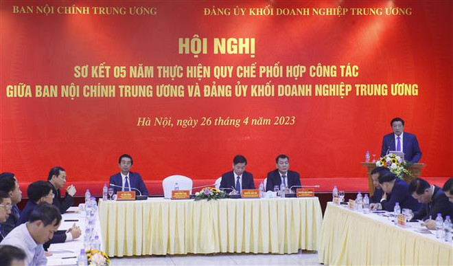 Tăng cường phối hợp giữa Ban Nội chính và Đảng ủy Khối Doanh nghiệp TW ảnh 1