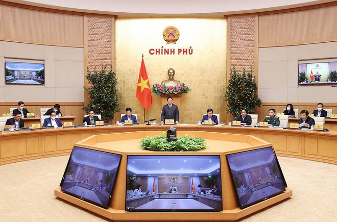 Thủ tướng Phạm Minh Chính kết luận phiên họp Chính phủ chuyên đề xây dựng pháp luật tháng Một. (Ảnh: Dương Giang/TTXVN) Nghị quyết phiên họp chuyên đề về xây dựng pháp luật tháng 1/2022 ảnh 1