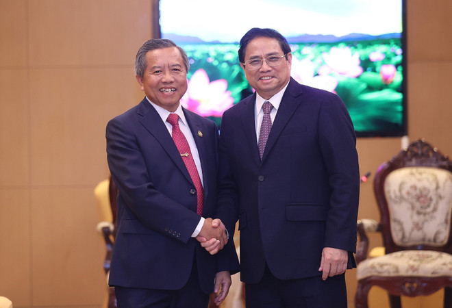Thủ tướng Phạm Minh Chính tiếp Chủ tịch Hội Hữu nghị Lào-Việt Nam ảnh 1