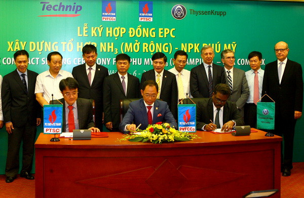Ký hợp đồng xây dựng Tổ hợp NH3 Nhà máy NPK Phú Mỹ ảnh 1