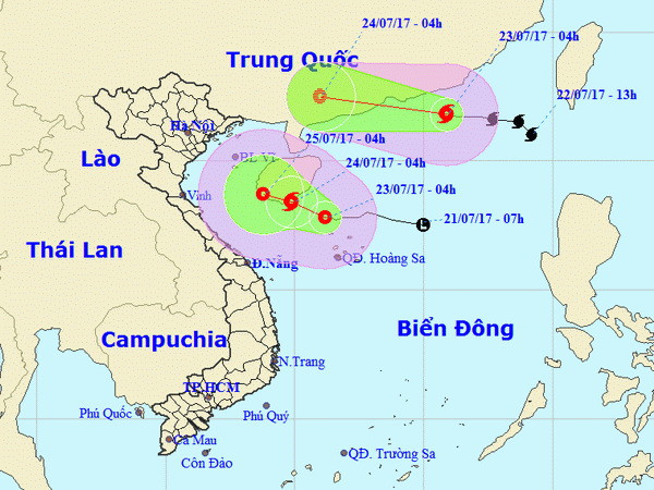 Cập nhật mới nhất về áp thấp nhiệt đới và cơn bão số 3 trên Biển Đông ảnh 1