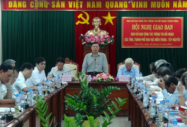 Quang cảnh Hội nghị. (Ảnh: Xuân Triệu/TTXVN) Nâng cao chất lượng thông tin đối ngoại khu vực miền Trung-Tây Nguyên ảnh 1