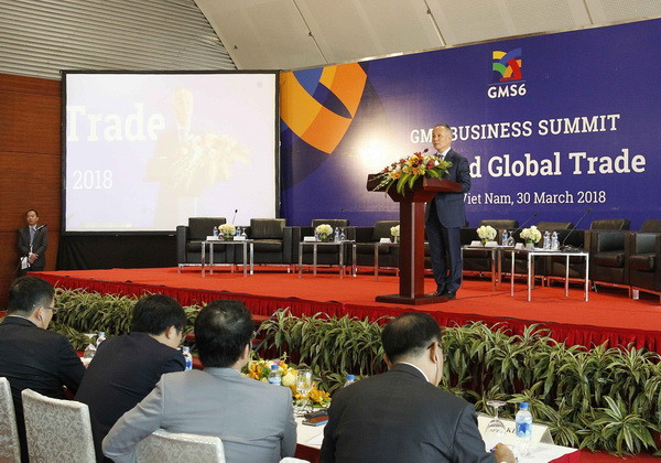 Ông Trần Quốc Khánh, Thứ trưởng Bộ Công Thương, phát biểu tại phiên thảo luận chuyên đề: “GMS và Thương mại toàn cầu”. (Ảnh: TTXVN) Hội nghị GMS6: Thúc đẩy thương mại mở và hệ thống thương mại đa phương ảnh 1