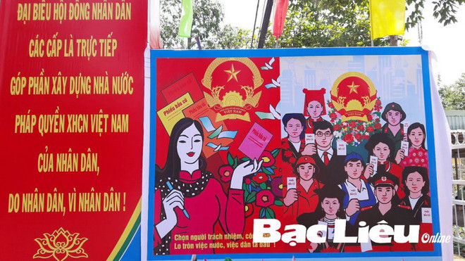Tuyên truyền về quyền bầu cử của cử tri. (Nguồn: baobaclieu) Bạc Liêu đẩy mạnh tuyên truyền quyền, trách nhiệm của cử tri ảnh 1