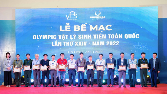 Bế mạc Olympic Vật lí sinh viên toàn quốc lần thứ 24 năm 2022 ảnh 1