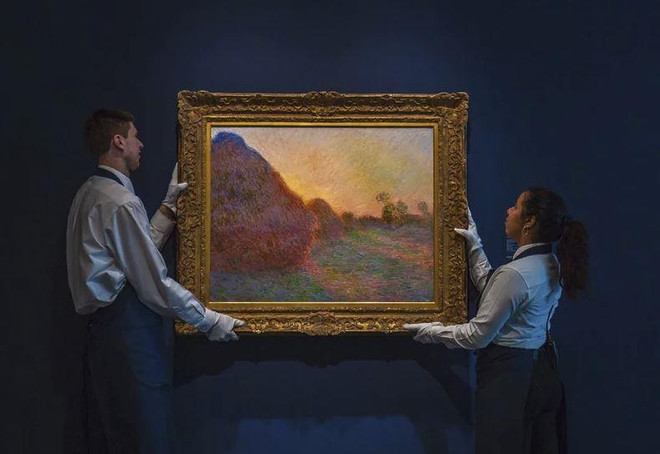 Bức họa ''Đống rơm'' của Claude Monet được bán với giá kỷ lục ảnh 1