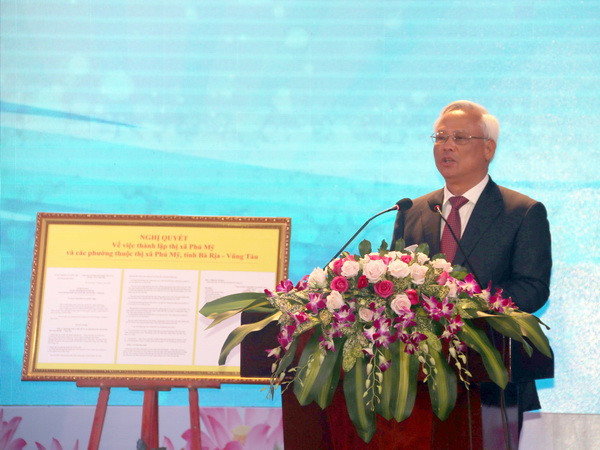 Công bố thành lập thị xã Phú Mỹ thuộc tỉnh Bà Rịa-Vũng Tàu ảnh 1