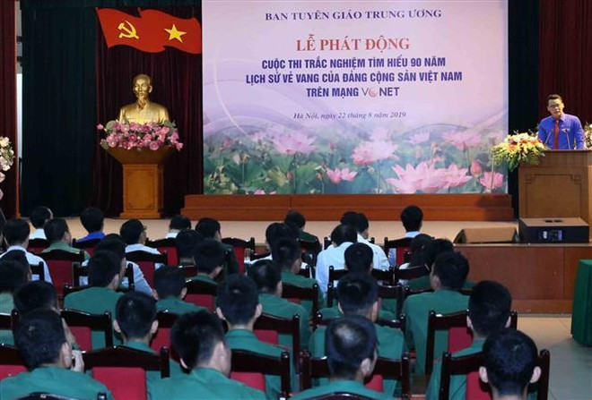 Toàn cảnh lễ phát động. (Ảnh: Phương Hoa/TTXVN) Phát động cuộc thi tìm hiểu 90 năm lịch sử của Đảng Cộng sản Việt Nam ảnh 1