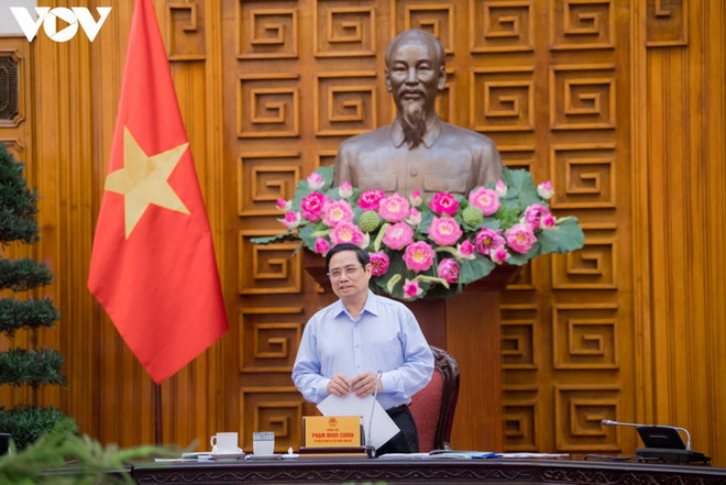 Thủ tướng Chính phủ Phạm Minh Chính tại buổi làm việc với VOV. (Nguồn: vov) Xây dựng VOV thành cơ quan báo chí chủ lực, đa loại hình, đa nền tảng ảnh 1