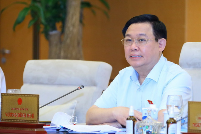 Chủ tịch Quốc hội Vương Đình Huệ phát biểu. (Ảnh: Nguyễn Điệp/TTXVN) Sửa đổi Luật Sở hữu trí tuệ, bảo đảm hài hòa lợi ích giữa các chủ thể ảnh 1