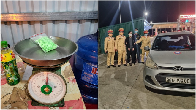 Kiểm tra lái xe có biểu hiện không tỉnh táo, phát hiện ma túy trên xe ảnh 1