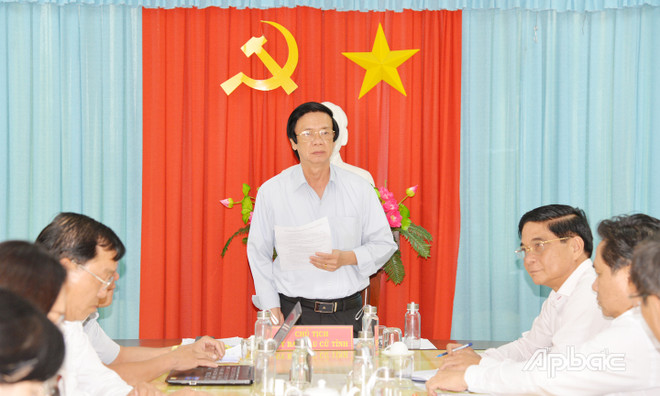 Cuộc họp lần thứ 3 của Ủy ban Bầu cử tỉnh Tiền Giang. (Nguồn: baoapbac.vn) Công tác chuẩn bị bầu cử tại địa phương đúng tiến độ, bảo đảm dân chủ ảnh 1