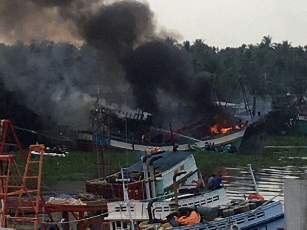 Cháy tàu cá tại tỉnh Quảng Ngãi, gây thiệt hại hơn 3 tỷ đồng ảnh 1