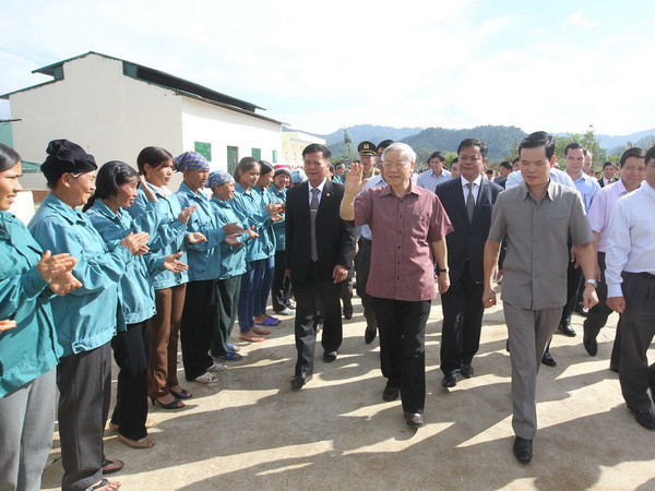 Tổng bí thư kiểm tra tình hình kinh tế-an ninh tại Hà Giang ảnh 1