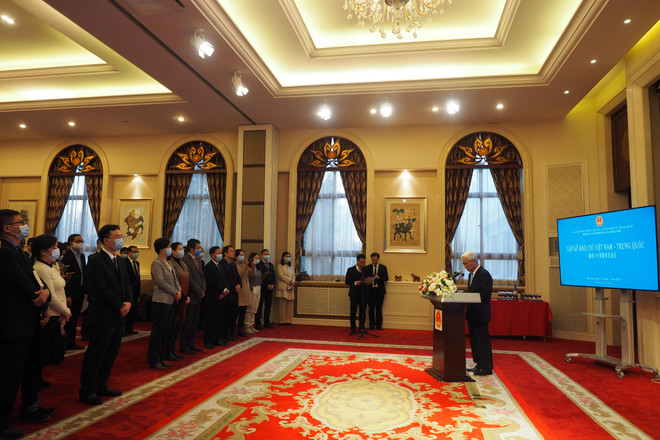 Đại sứ quán Việt Nam tại Bắc Kinh gặp gỡ báo chí Việt-Trung ảnh 1