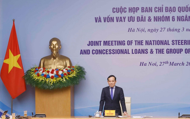 Phó Thủ tướng Trần Lưu Quang phát biểu. (Ảnh: Doãn Tấn/TTXVN) ttxvn_ong Tran Luu Quang ODA.jpg
