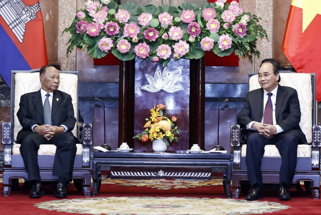 Hình ảnh Chủ tịch nước tiếp Chủ tịch Quốc hội Campuchia ảnh 4