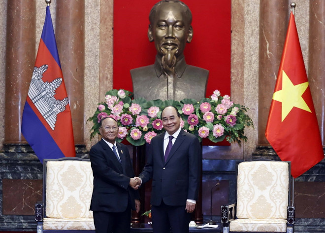 Hình ảnh Chủ tịch nước tiếp Chủ tịch Quốc hội Campuchia ảnh 2