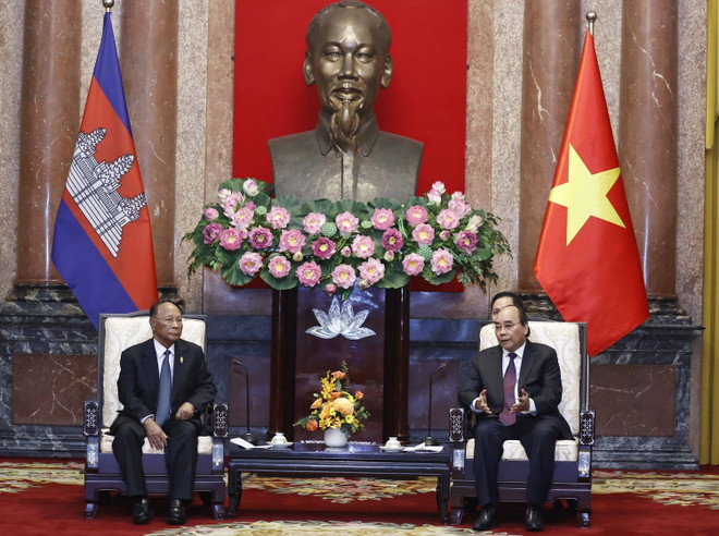 Hình ảnh Chủ tịch nước tiếp Chủ tịch Quốc hội Campuchia ảnh 6