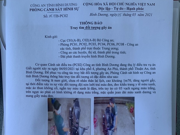 Bình Dương: Thưởng 100 triệu đồng để truy tìm đối tượng đâm bác sỹ ảnh 1