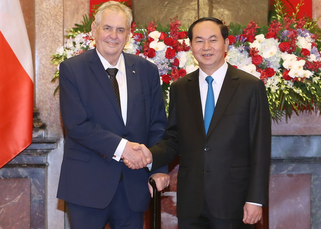Chủ tịch nước Trần Đại Quang chiêu đãi chào mừng Tổng thống Séc ảnh 1
