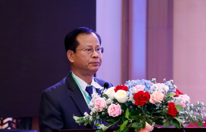 Thượng tướng Kongthong Phongvichit, Thứ trưởng Bộ Công an Lào, phát biểu tại Hội nghị. (Ảnh: Phạm Kiên/TTXVN) ttxvn_1903_viet lao (3).jpg