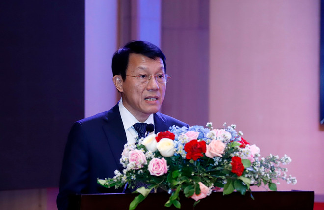 Thượng tướng Lương Tam Quang, Thứ trưởng Bộ Công an Việt Nam, phát biểu tại Hội nghị. (Ảnh: Phạm Kiên/TTXVN) ttxvn_1903_viet lao (1).jpg