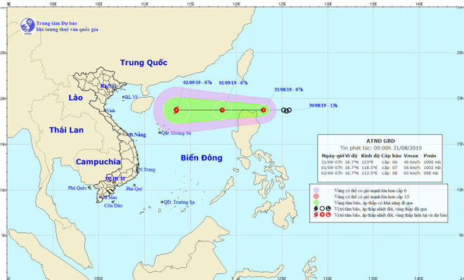 Áp thấp nhiệt đới đi vào biển Đông và có khả năng mạnh thêm ảnh 1