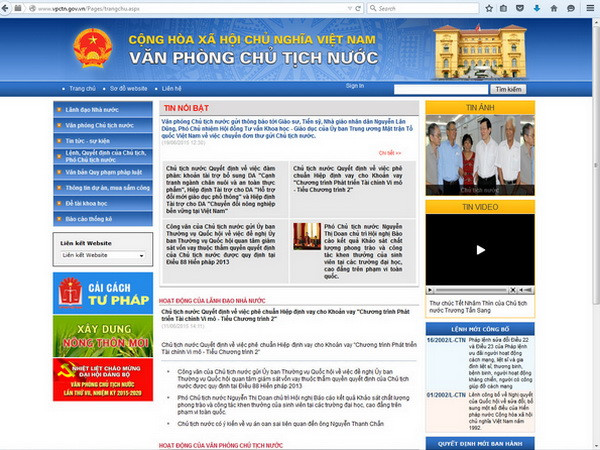 Khai trương trang thông tin điện tử Văn phòng Chủ tịch nước ảnh 1