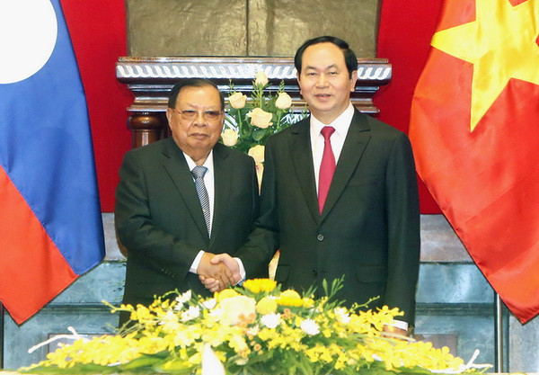 Chủ tịch nước Trần Đại Quang hội kiến Tổng Bí thư, Chủ tịch nước Lào ảnh 1