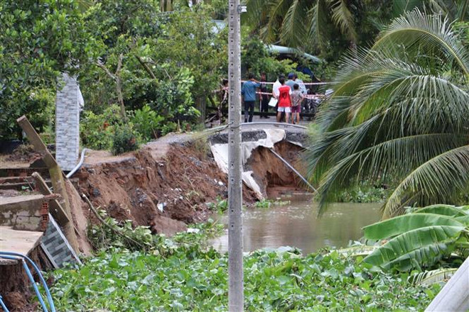 Tiền Giang: Triều cường gây sạt lở nặng, đe dọa cuộc sống người dân ảnh 2