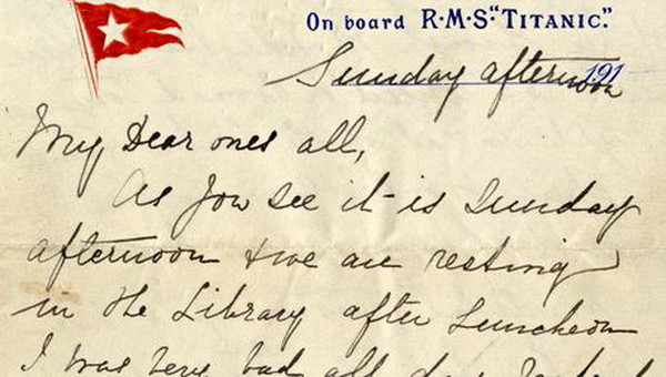 Bức thư cuối cùng viết trên tàu Titanic có giá 200.000 USD ảnh 1