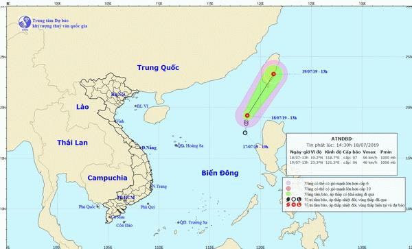 Áp thấp nhiệt đới giật cấp 9 trên vùng Đông Bắc Biển Đông ảnh 1
