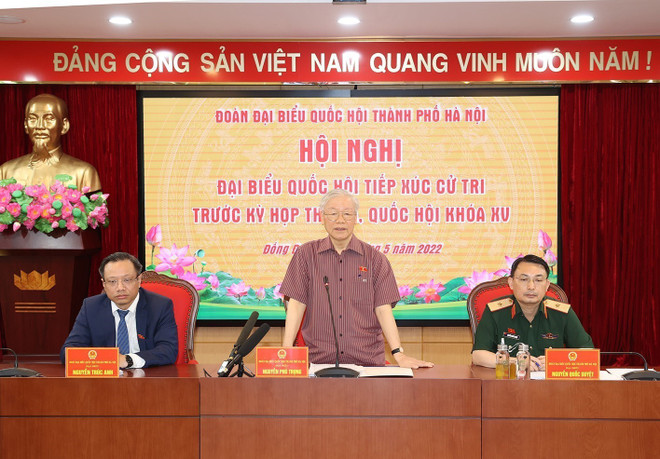 Tổng Bí thư Nguyễn Phú Trọng tiếp xúc cử tri thành phố Hà Nội ảnh 2