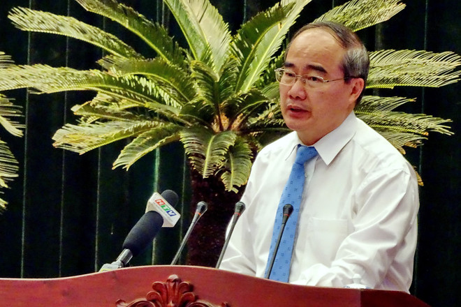 Ủy viên Bộ Chính trị, Bí thư Thành ủy Nguyễn Thiện Nhân kết luận hội nghị. (Ảnh: Thế Anh/TTXVN) Bí thư Thành ủy TP.HCM: Quản lý cán bộ qua hệ thống để không bị động ảnh 1