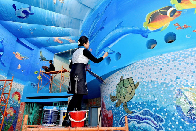 Chiếc áo gốm mới của Nhà Gương trong công viên Thống Nhất ảnh 3