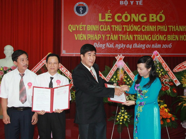 Công bố quyết định thành lập Viện Pháp y tâm thần Trung ương Biên Hòa ảnh 1