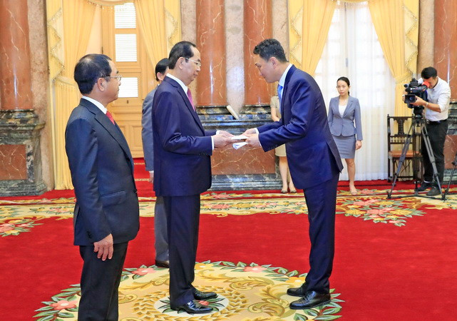 Chủ tịch nước tiếp các Đại sứ UAE, Mozambique, Hàn Quốc trình Quốc thư ảnh 3