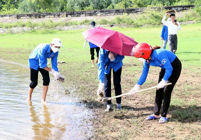 Hà Tĩnh: Tìm hiểu nguyên nhân cá chết hàng loạt ở hồ Khe Lang ảnh 1