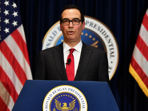 Bộ trưởng Tài chính Mỹ Steve Mnuchin phát biểu tại Simi Valley, California. (Nguồn: AFP/TTXVN) Bộ Tài chính Mỹ can thiệp để tránh nguy cơ chính phủ vỡ nợ ảnh 1