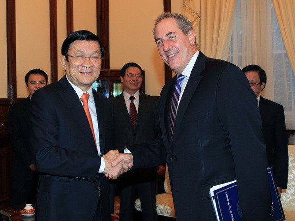 Chủ tịch nước Trương Tấn Sang tiếp Đại diện Thương mại Hoa Kỳ ảnh 1