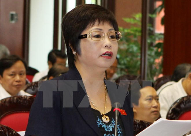 Bà Châu Thị Thu Nga. (Nguồn: TTXVN) Truy tố nguyên đại biểu Quốc hội Châu Thị Thu Nga cùng 8 đồng phạm ảnh 1